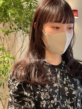 ロング カラー 似合わせ×くすみ カラー🤎yuukaのヘアスタイル