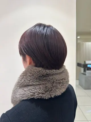 ショート カラー ヘアアレンジ タイトボブ個性派カラ ーAKANEのヘアスタイル