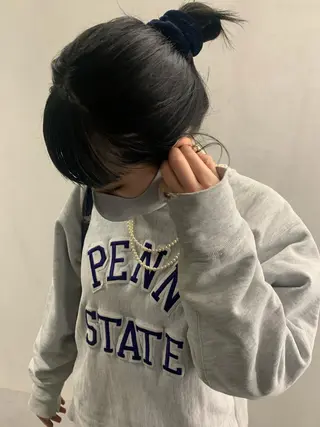 ミディアム カラー ヘアアレンジ 江原 実来のヘアスタイル