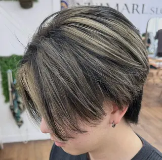 ショート カラー パーマ メンズ メンズ特化✂️ 小枝 優生のヘアスタイル