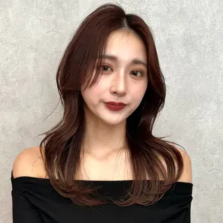 ロング カラー レイヤー🤍 ベージュ🤍　聖奈のヘアスタイル