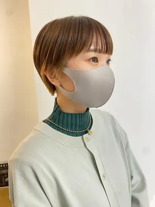 ショート カラー 安永 涼のヘアスタイル