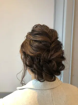 セミロング ヘアアレンジ レイヤーカット✂️ 横浜No1♡下鳥翔子のヘアスタイル