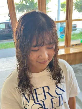 セミロング ノハナ💜北谷 BY MY SIDEのヘアスタイル