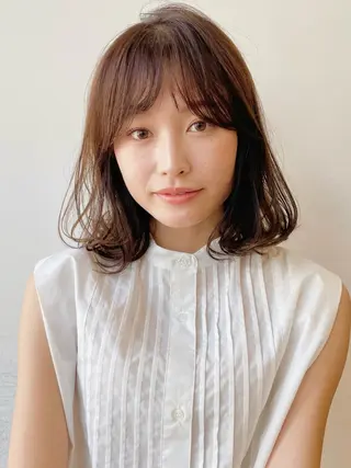 パーマ ボブ/ミディアム 親しみやすさ/さくらのヘアスタイル