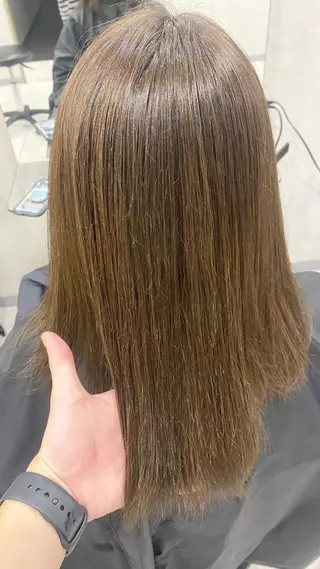 ミディアム カラー ⭐️ショート⭐️美髪 矯正⭐️水口陸のヘアスタイル