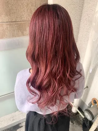 ロング カラー 岩谷/ブリーチ 🪽透明感カラーのヘアスタイル