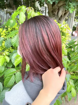 ミディアム カラー LUXBE LUCE ひなののヘアスタイル
