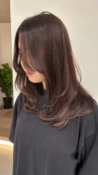 セミロング カラー 🎀透明感× 赤み消し🎀正源のヘアスタイル
