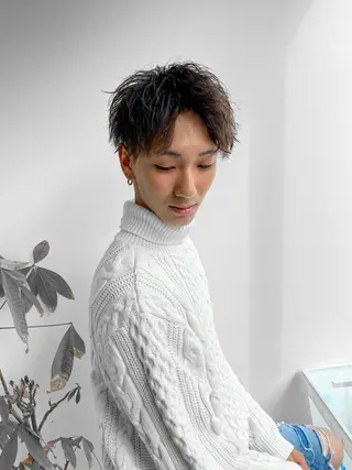 ショート カラー パーマ メンズ 【メンズ専門美容師】 NUMBER.12のヘアスタイル