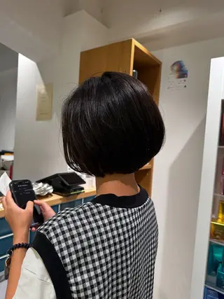 ショート 切りっぱなし/髪質 改善矯正/さやか🫧のヘアスタイル