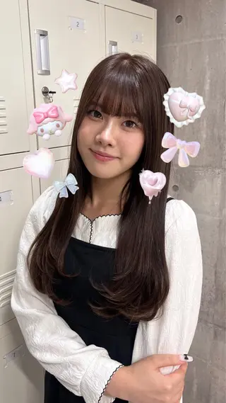 ロング カラー ハイトーン/ゆるふわ 🧚𖥔ׁTOMO♡のヘアスタイル