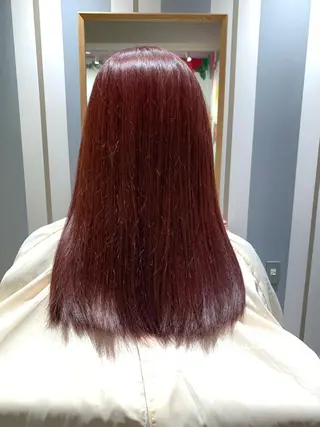 セミロング カラー 韓国スタイル🇰🇷 annaのヘアスタイル