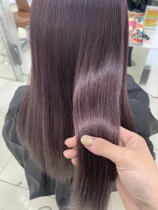 ロング カラー 中沢梨々花 🎀透明感カラーのヘアスタイル