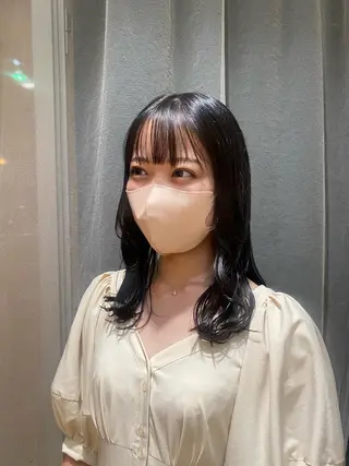 ミディアム 大人可愛い♡コテ巻き パーマ🌼杉田 萌恵のヘアスタイル