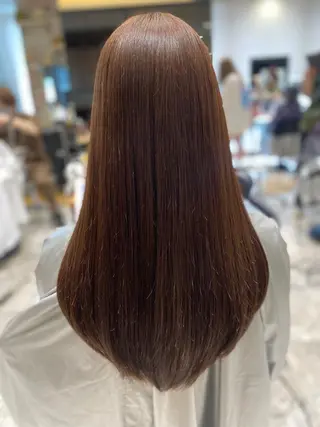 セミロング カラー パーマ 顔周り/くびれヘア 韓国ヘア💕風間るなのヘアスタイル