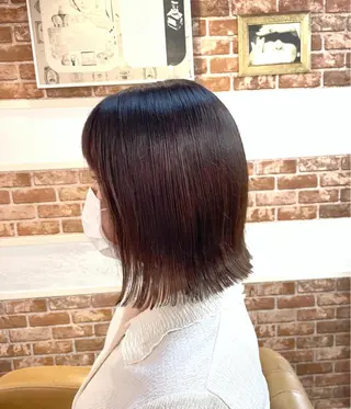 ショート 🫧小顔顔周りカット レイヤー/縮毛/白倉のヘアスタイル