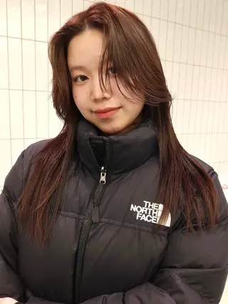 ロング カラー 顔周りカット/透明感 カラー✂️MEIのヘアスタイル