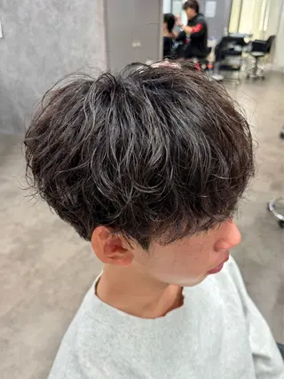 ミディアム パーマ メンズ 立川韓国メンズヘア ニュアンスパーマ安井のヘアスタイル