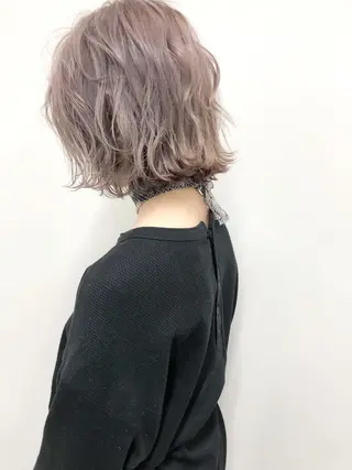 ミディアム 顔まわり／髪質改 善／白髪ぼかし／中山のヘアスタイル