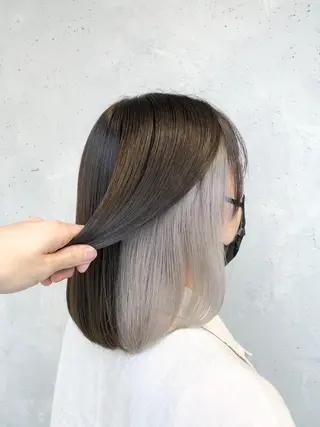 ショート カラー ヘアアレンジ ｲﾝﾅｰｶﾗｰ屋さん 🫧伊藤拓実のヘアスタイル