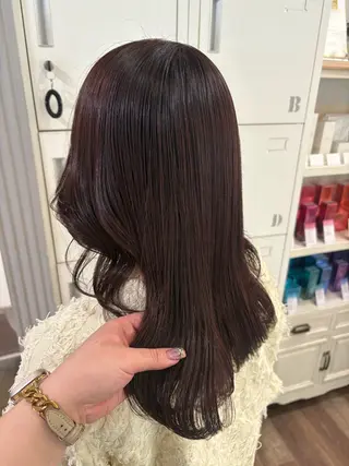 セミロング スズナ♡ 透明感カラー✩.*˚のヘアスタイル