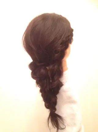 ショート ミディアム セミロング ロング ヘアアレンジ 【体験】韓国 メイク&ヘア天神のヘアスタイル