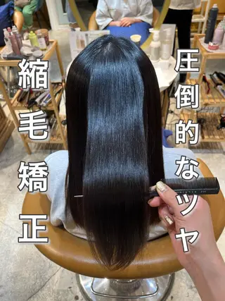 ロング 髪質改善/縮毛矯正/ レイヤーカットななこのヘアスタイル