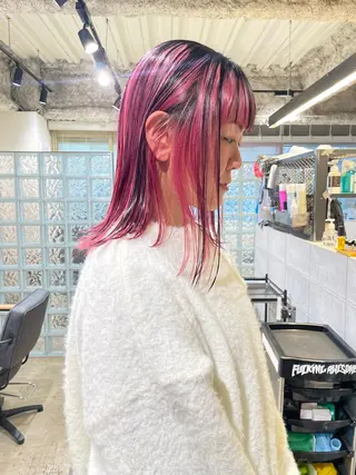 ミディアム カラー さと ちはるのヘアスタイル