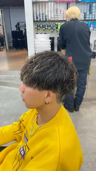 ショート カラー パーマ メンズ キッズ 栄💗レイヤーカット |パーマ|haruのヘアスタイル