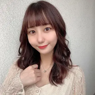 セミロング カラー ✨️美髪矯正×似合わ せ艶カラー✨藤田透のヘアスタイル