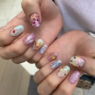 ロング カラー ヘアアレンジ ネイル マツエク・マツパ 💠AYANE /吉祥寺💠のマツエク・マツパデザイン