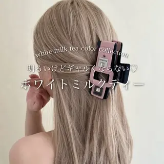 ロング カラー 淡色/ワンホンヘア 🤍MINORIのヘアスタイル