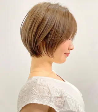 ショート かえ🩶韓国ボブ🎀 透明感カラー🥣のヘアスタイル