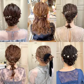 セミロング ヘアアレンジ シールエクステ横浜 🐏☁️miminaのヘアスタイル