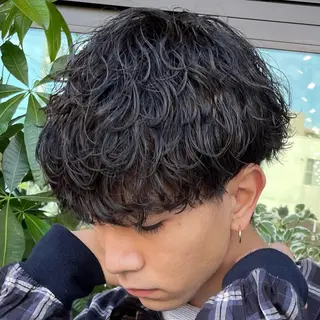 ミディアム パーマ ヘアアレンジ メンズ fifth 石川 凪のヘアスタイル