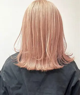 セミロング カラー スタジオノル パーマ🌀あやなのヘアスタイル