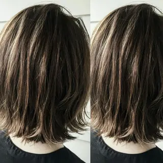 ミディアム パーマ カラー ヘアアレンジ 畠村 美智子のヘアスタイル