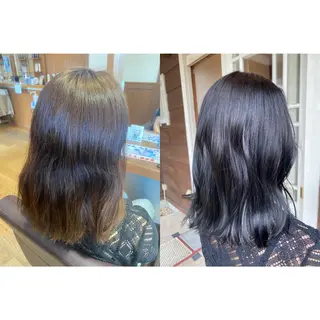 ミディアム カラー ヘアアレンジ topstylist 野口 雅のヘアスタイル