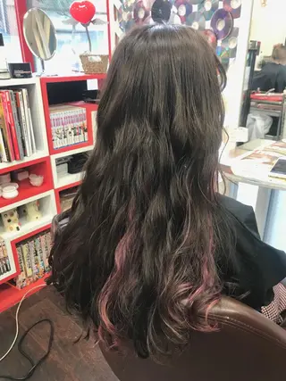 ロング カラー 岩谷/ブリーチ 🪽透明感カラーのヘアスタイル
