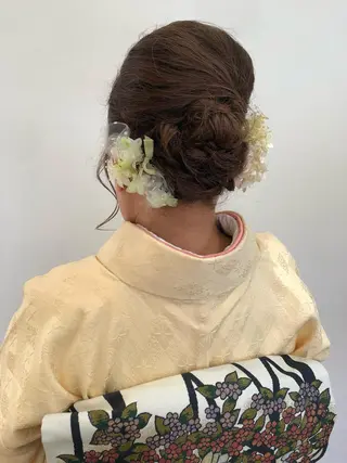 ヘアアレンジ ツノガイ エリのヘアスタイル