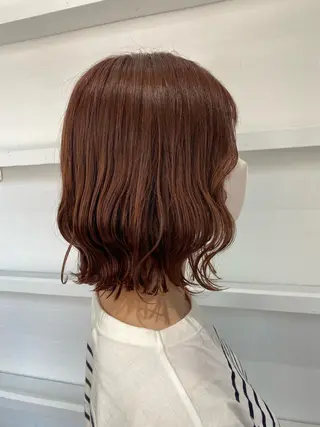 ミディアム カラー 竹内 柚子のヘアスタイル