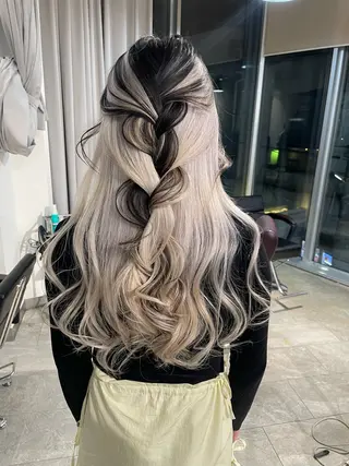 ロング カラー 💜ハイトーン💛 マジカルかいちゃんのヘアスタイル
