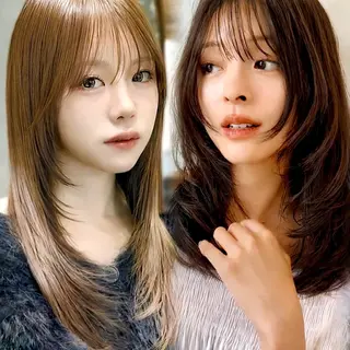 ロング カラー RYU韓国ヘア/レイ ヤー/透明感艶カラーのヘアスタイル