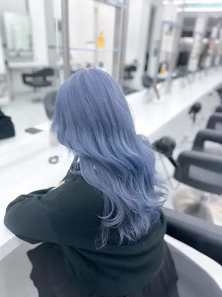 セミロング カラー ウルフ&レイヤー特化 まとまる美髪矯正のヘアスタイル