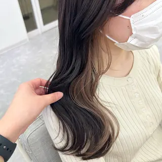 セミロング カラー ヘアアレンジ 髪質改善&艶感カラー 🪄岡井美結のヘアスタイル