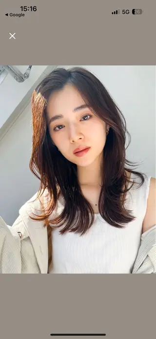 セミロング センター南　髪質改善 大引　優のヘアスタイル