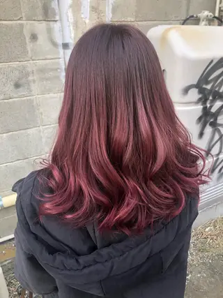 カラー ダブルスキルエクステ /羽エクステ白石宇由のヘアスタイル