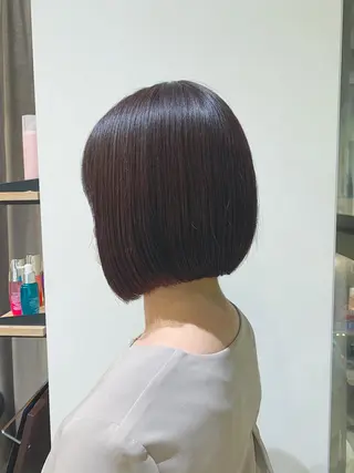 ショート カラー パーマ 🖤小顔ボブ/ウルフ レイヤー🖤山本諒のヘアスタイル