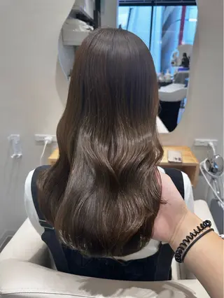 セミロング カラー 矢野 晃平のヘアスタイル
